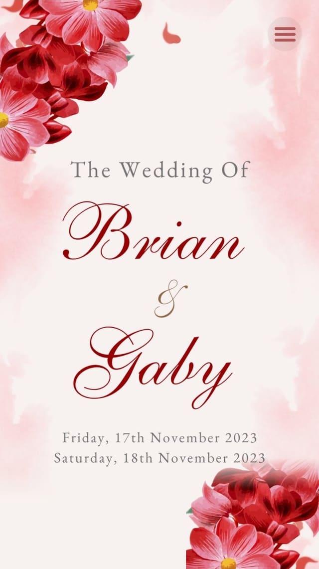 Undangan Brian & Gaby